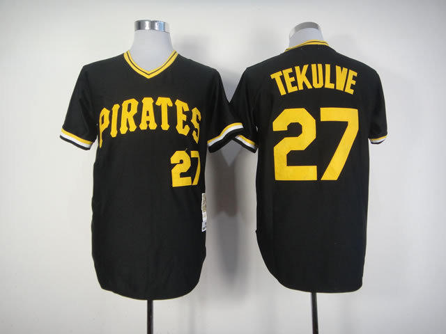 Men Pittsburgh Pirates #27 Kang Black Throwback MLB Jerseys->pittsburgh pirates->MLB Jersey